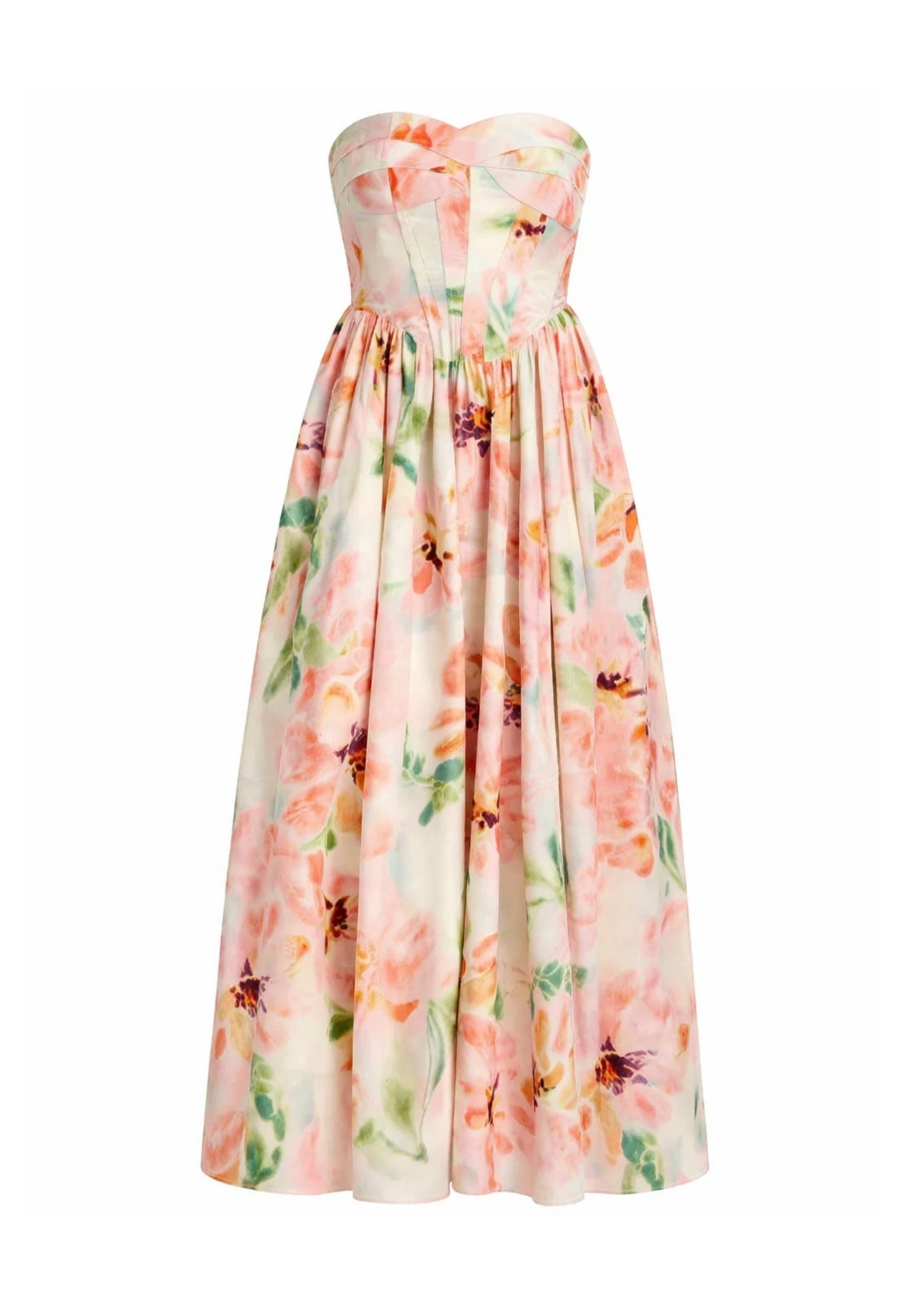 bardot lola corset midi dress WOMEN Pink Floral – Midi Dress Red Ruffle SCHL006226_WR_4X no twister Color:Allure Blue/Ivory