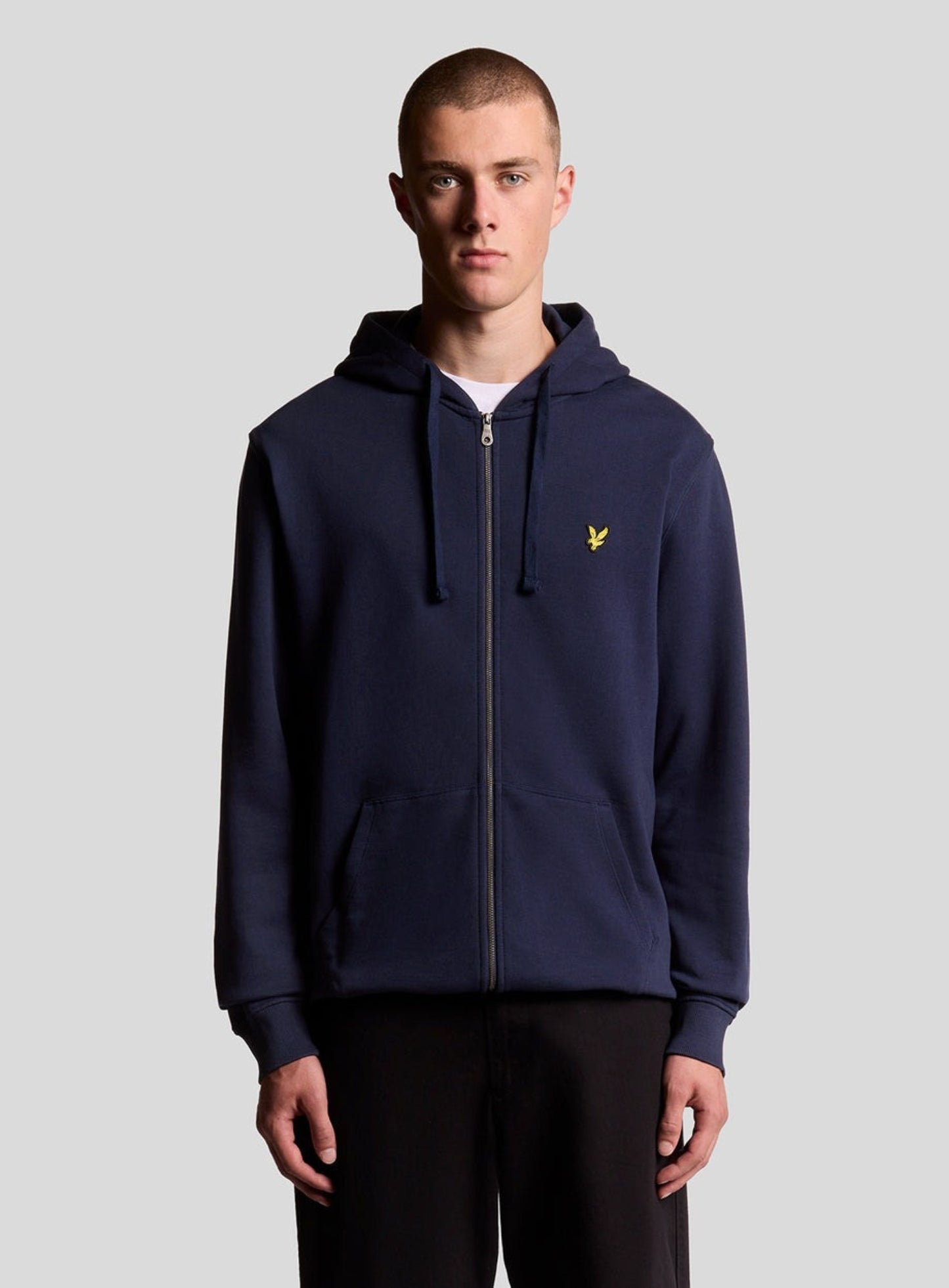 LYLE & SCOTT Loopback Cotton Full Zip Hoodie Navy
