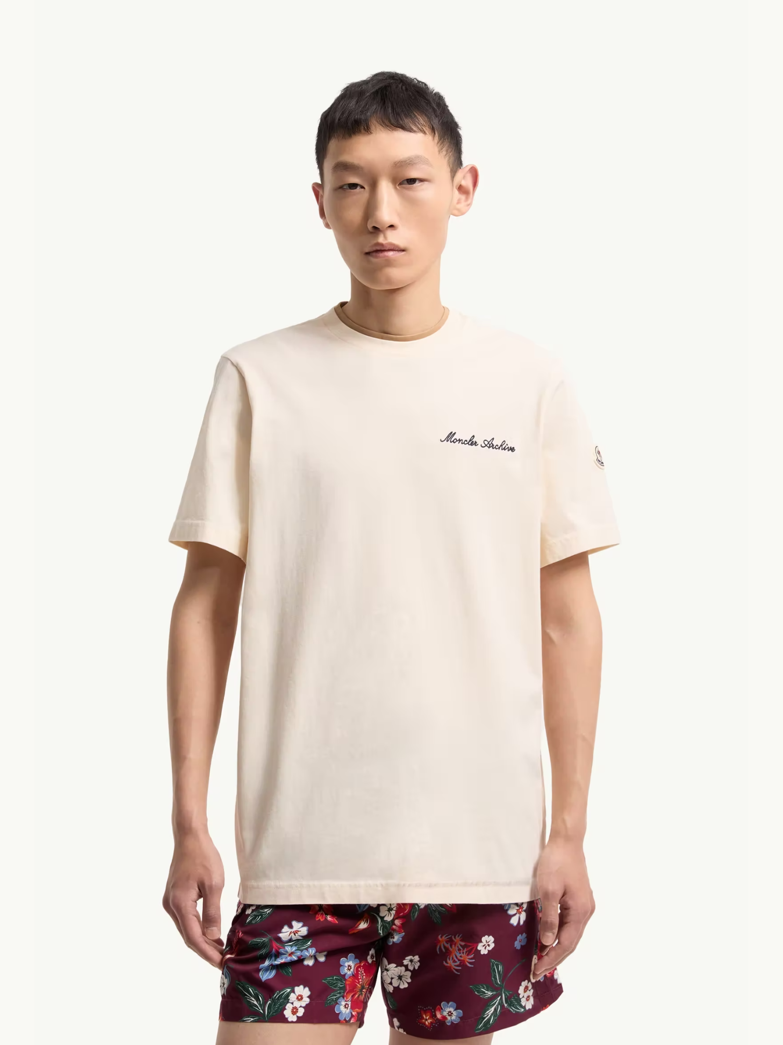 MONCLER Embroidered Logo Cotton T-Shirt White – MAISONDEFASHION.COM