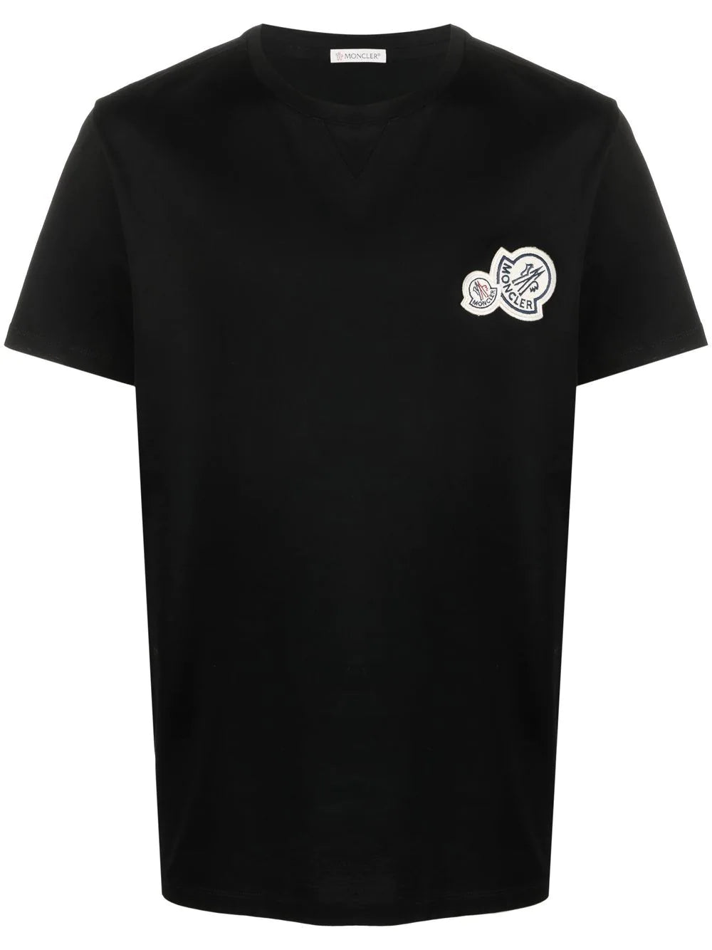 MONCLER Double Logo Patch Maglia T-Shirt Black – MAISONDEFASHION.COM