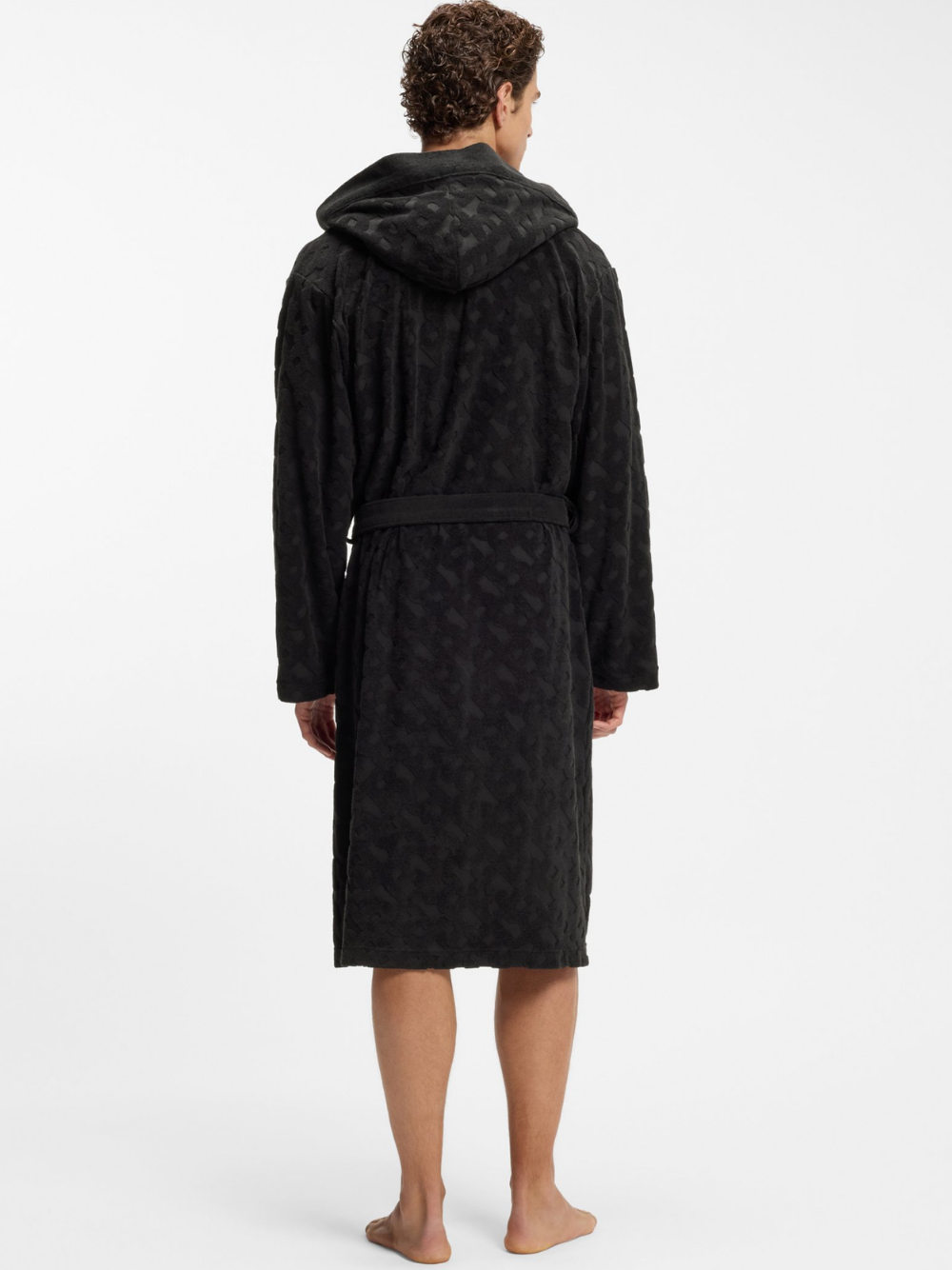 white christmas dresses Verdiani Black Bamboo Cotton Morning Wrap Robe