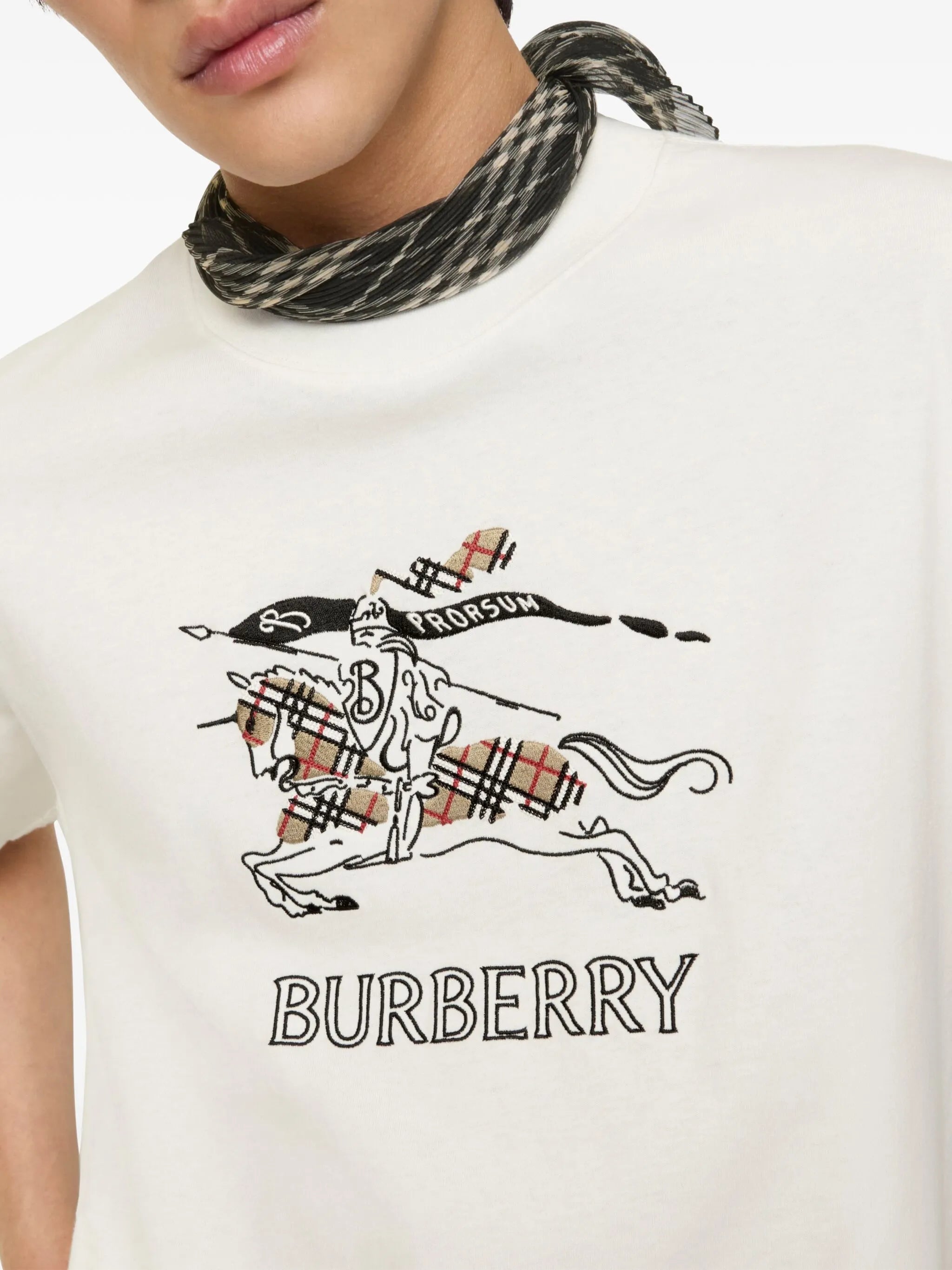BURBERRY EKD Sketch Cotton T-shirt Chalk White – MAISONDEFASHION.COM