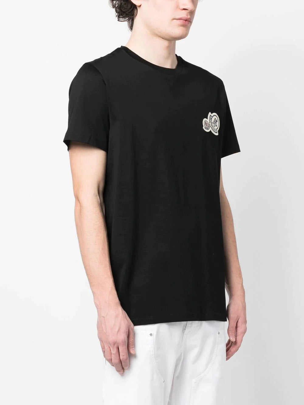MONCLER Double Logo Patch Maglia T-Shirt Black – MAISONDEFASHION.COM