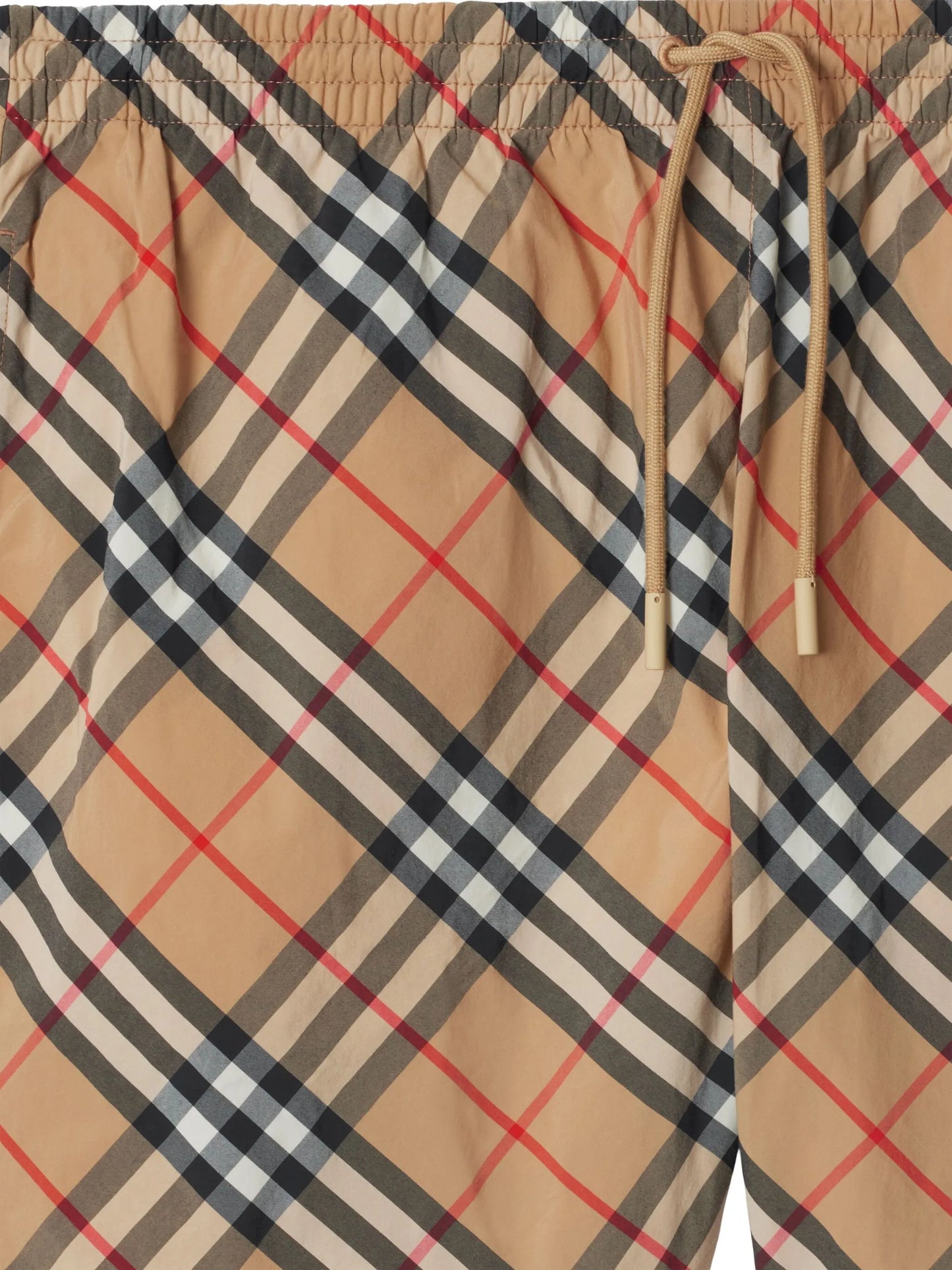 BURBERRY Check-print Drawstring Swim Shorts Archive Beige - MAISONDEFASHION.COM