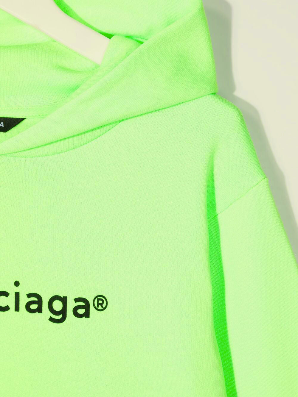 BALENCIAGA KIDS Copyright Logo Hoodie Green – MAISONDEFASHION.COM