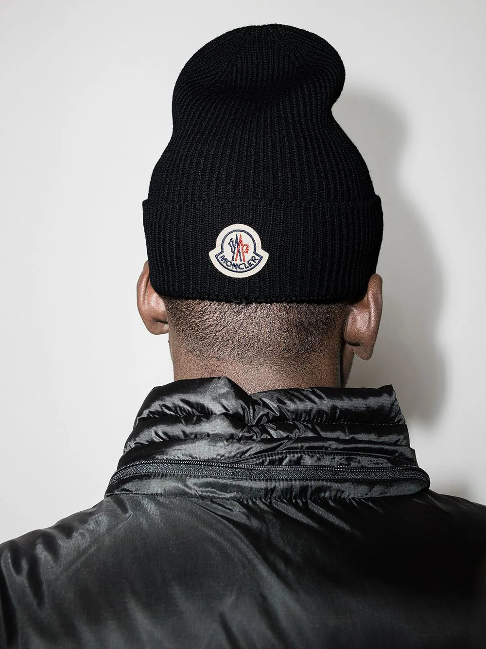 MONCLER ブラック ビーニー Moncler Genius Moncler x Palm Angels Black Logo Beanie Moncler Genius