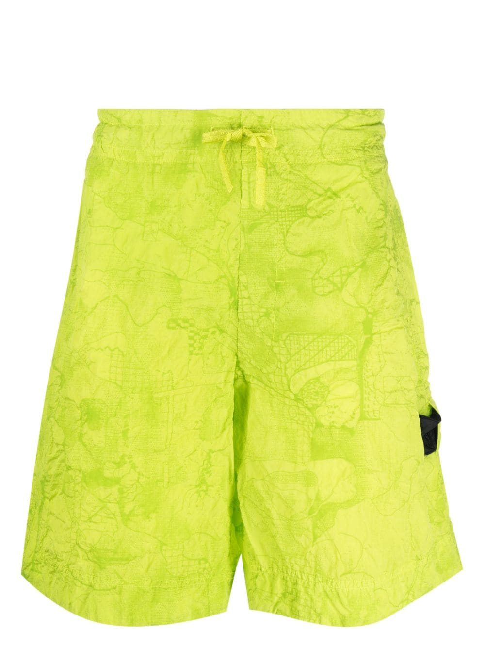 STONE ISLAND SHADOW PROJECT Nylon Metal Waffle Swim Shorts Neon