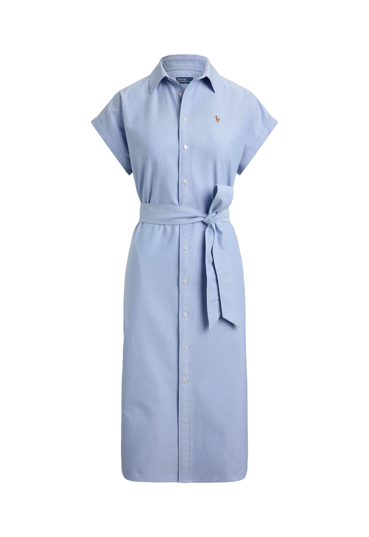RALPH LAUREN WOMENS Belted Cotton Oxford Shirt Dress Blue –  MAISONDEFASHION.COM