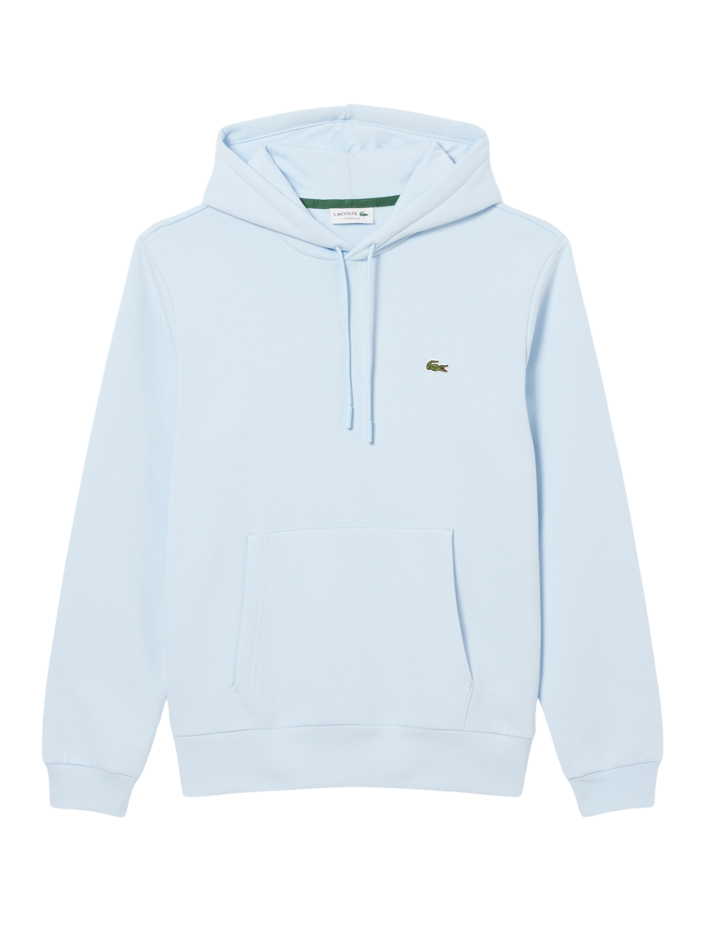LACOSTE Zip-Up Fleece Hoodie Light Blue –