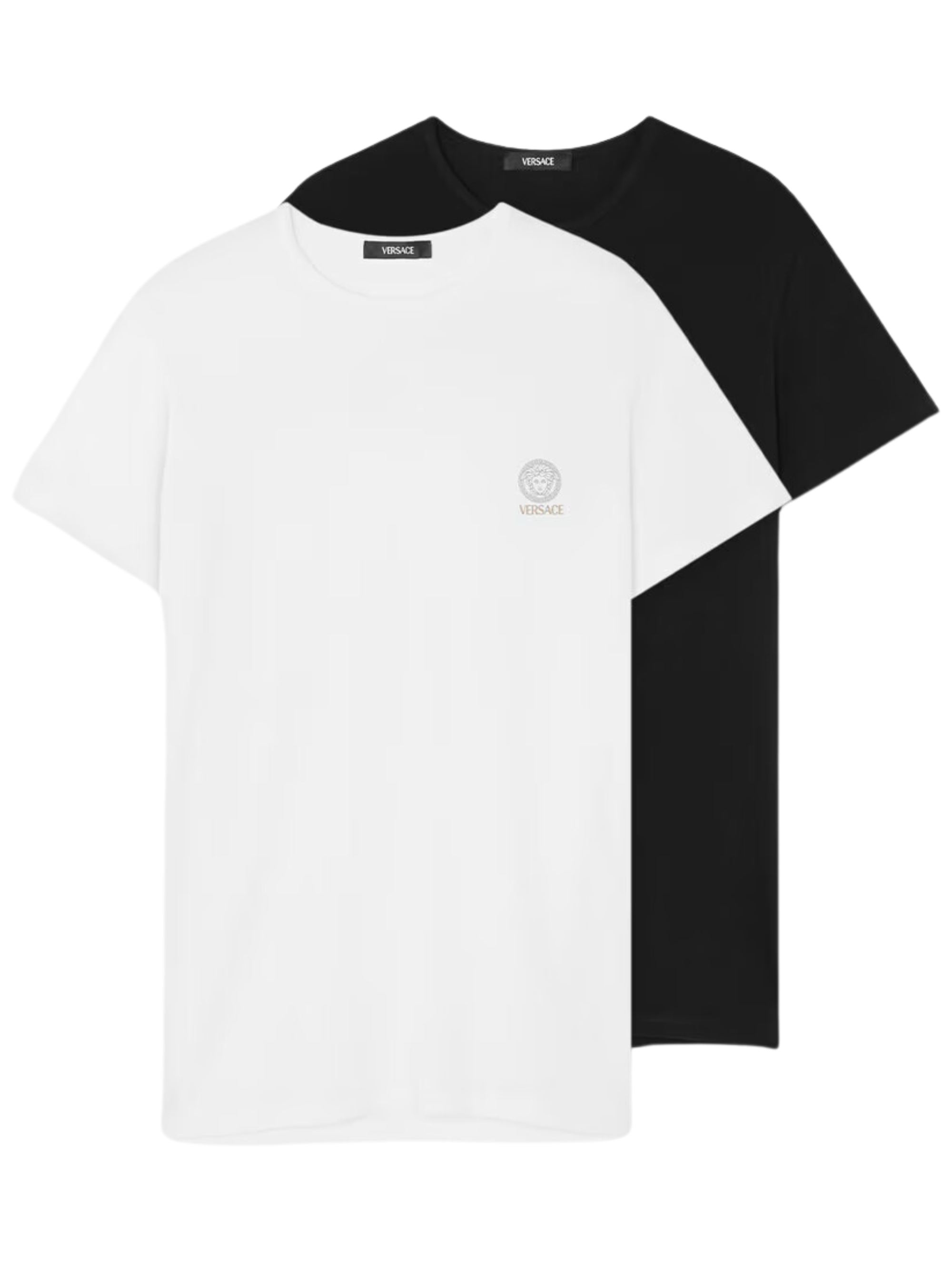 Tシャツ・カットソー VERSACE Medusa Logo Print Pack Of Two T-Shirts White/Black VERSACE Medusa Logo Print Pack Of Two T-Shirts White/Black