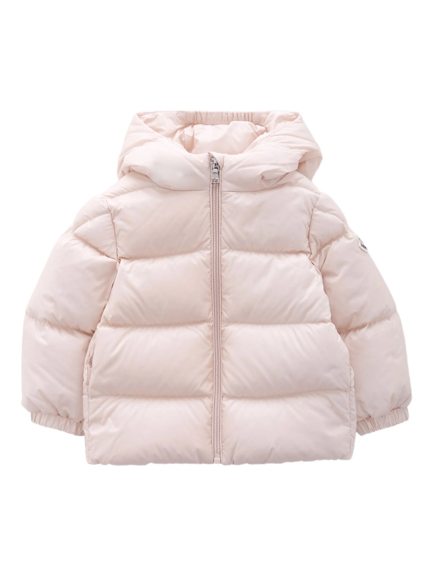 MONCLER BABY Girls Sharon Hooded Down Jacket Light Pink - MAISONDEFASHION.COM