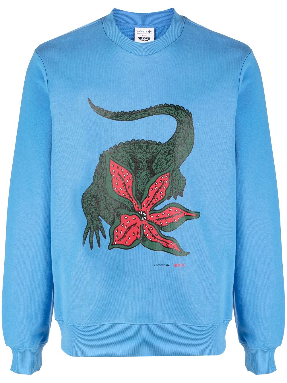 LACOSTE X Netflix Stranger Things sweatshirt Sky Blue
