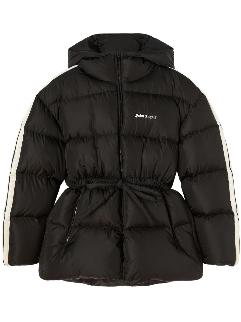 PALM ANGELS WOMEN Waist Belt Down Jacket Black/Off White