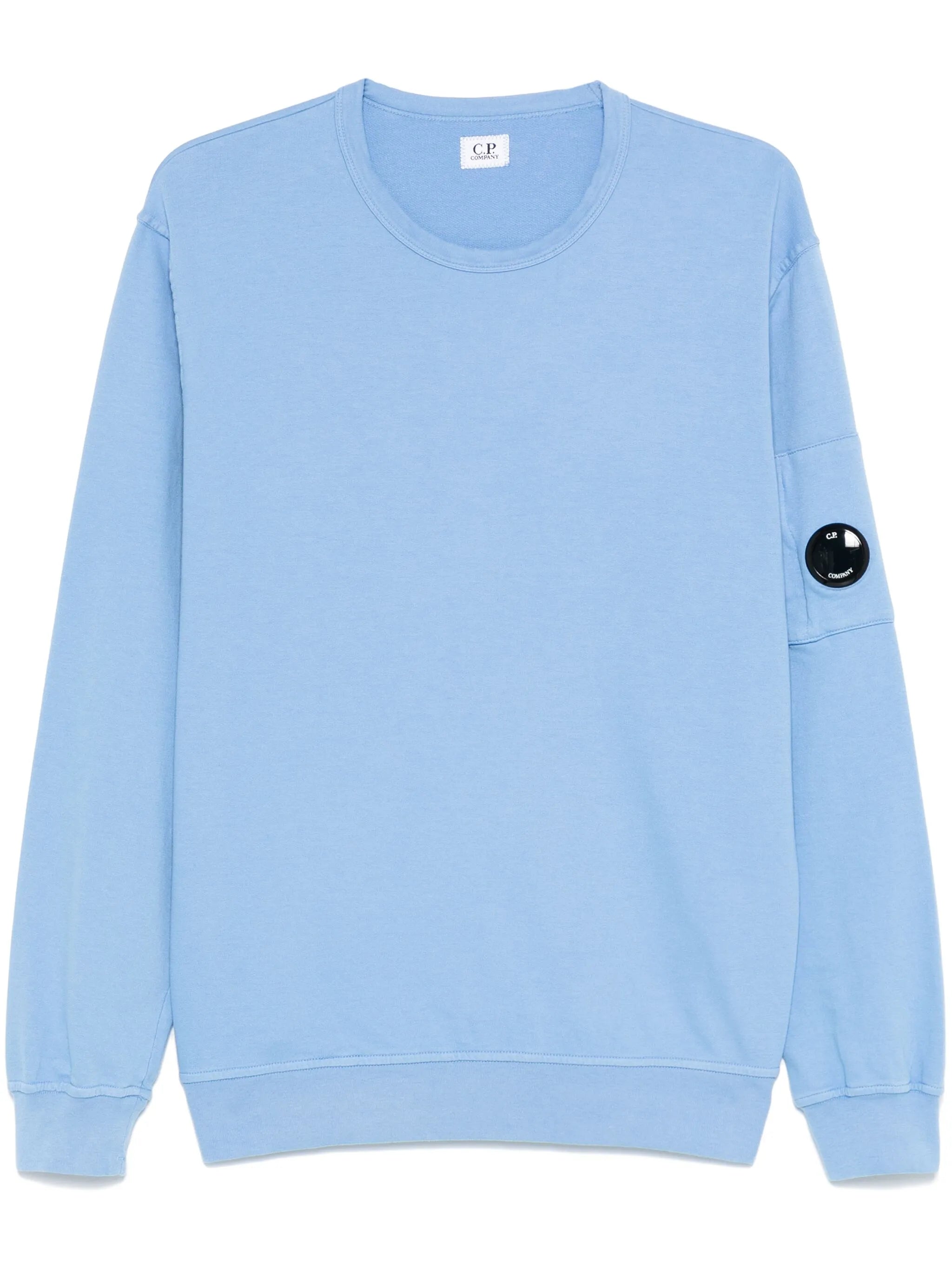 スウェット・トレーナー C.P. COMPANY Lens Patch Sweatshirt Light Blue C.P. COMPANY Lens Patch Sweatshirt Light Blue