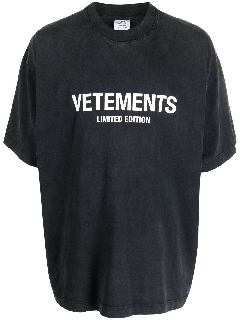 VETEMENTS Limited Edition T-Shirt Washed Black – MAISONDEFASHION.COM