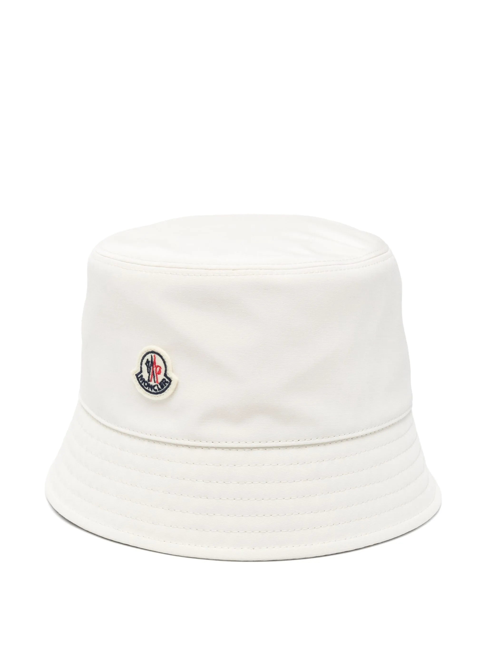 MONCLER WOMEN Logo Embroidered Patch Bucket Hat White