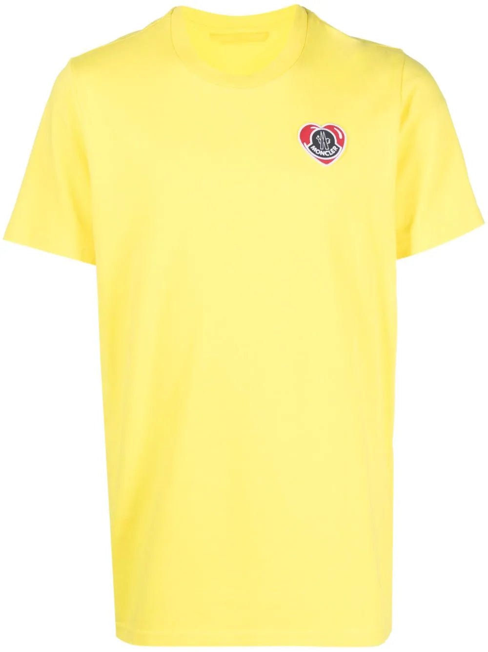 MONCLER Heart Logo-Patch Cotton T-Shirt Yellow – MAISONDEFASHION.COM