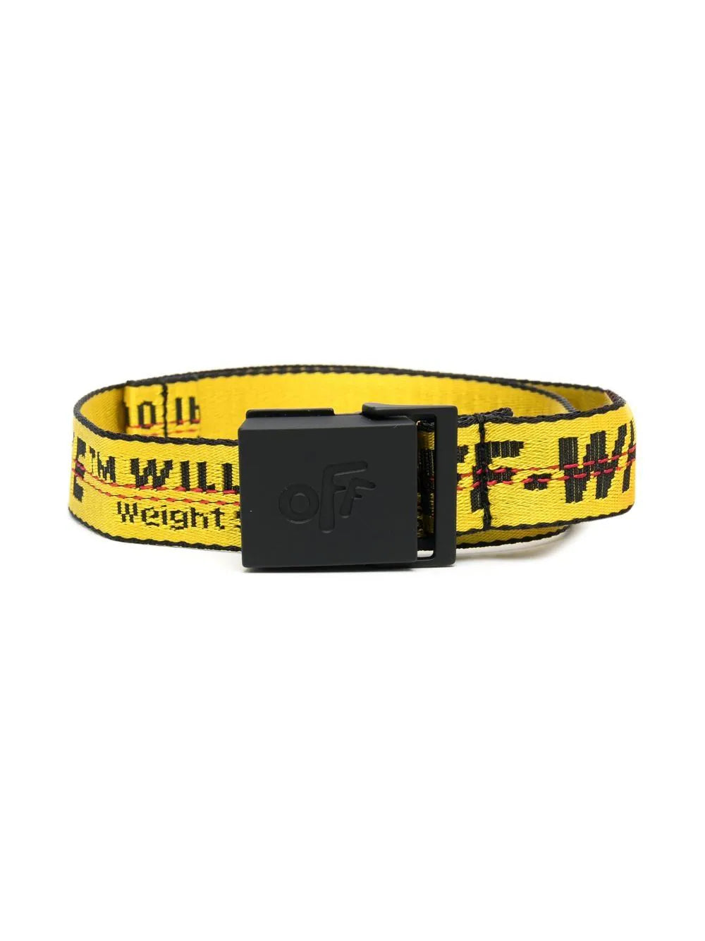 OFF-WHITE KIDS Classic Industrial Belt Yellow Black