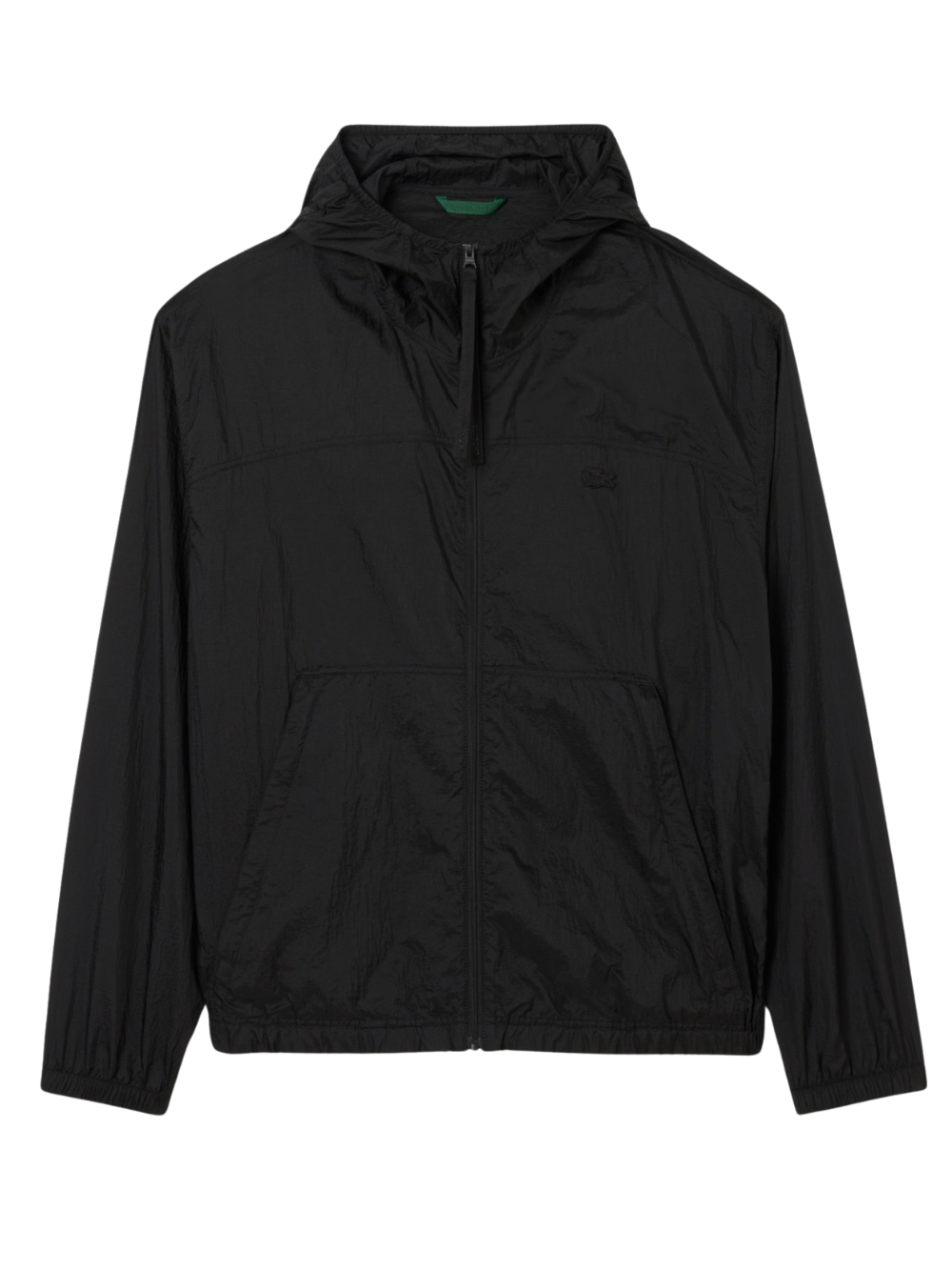 LACOSTE Water-Repellent Packable Nylon Jacket Black - MAISONDEFASHION.COM