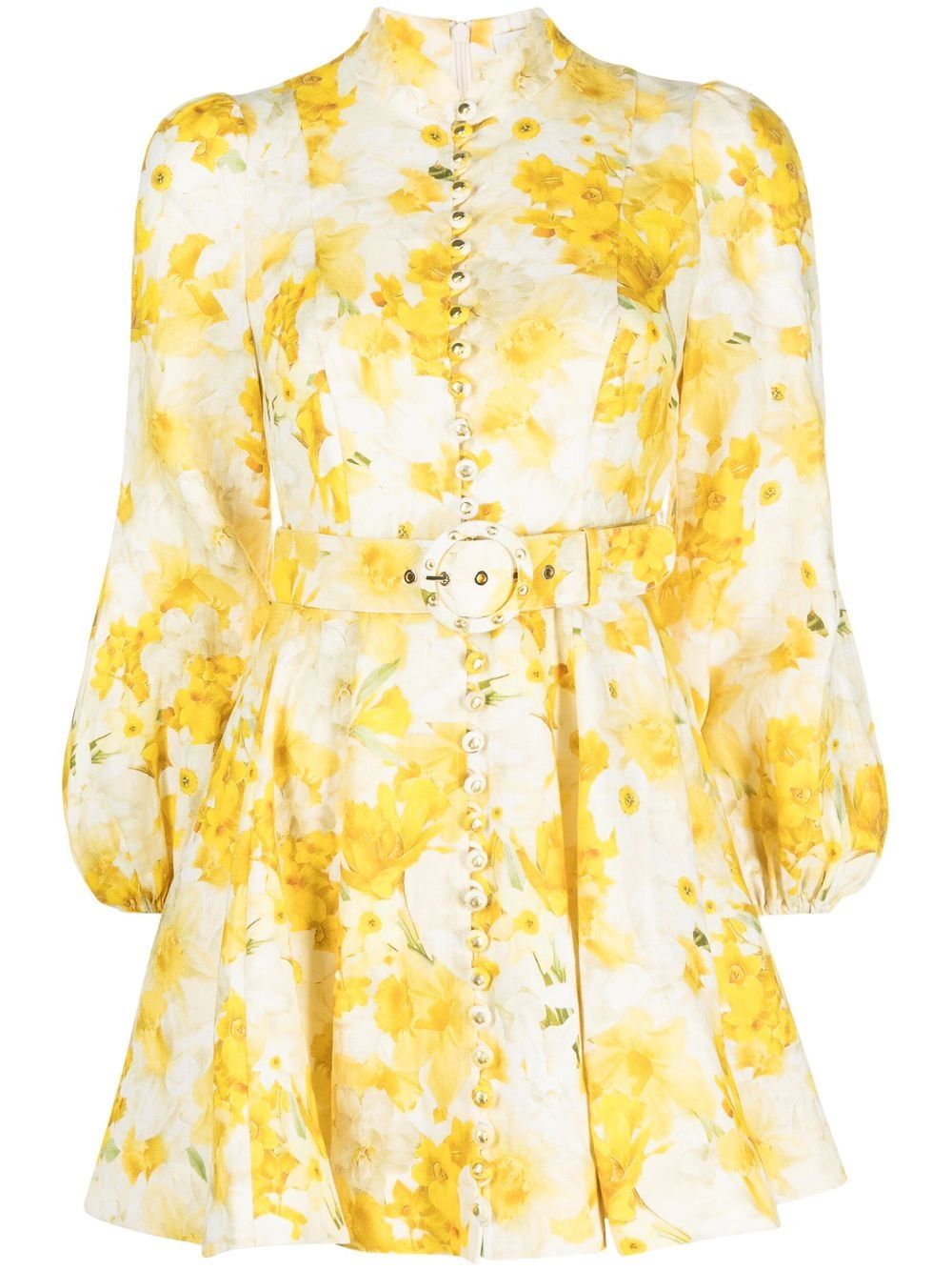 ZIMMERMANN WOMEN Wonderland Mini Buttoned Dress Yellow – MAISONDEFASHION.COM