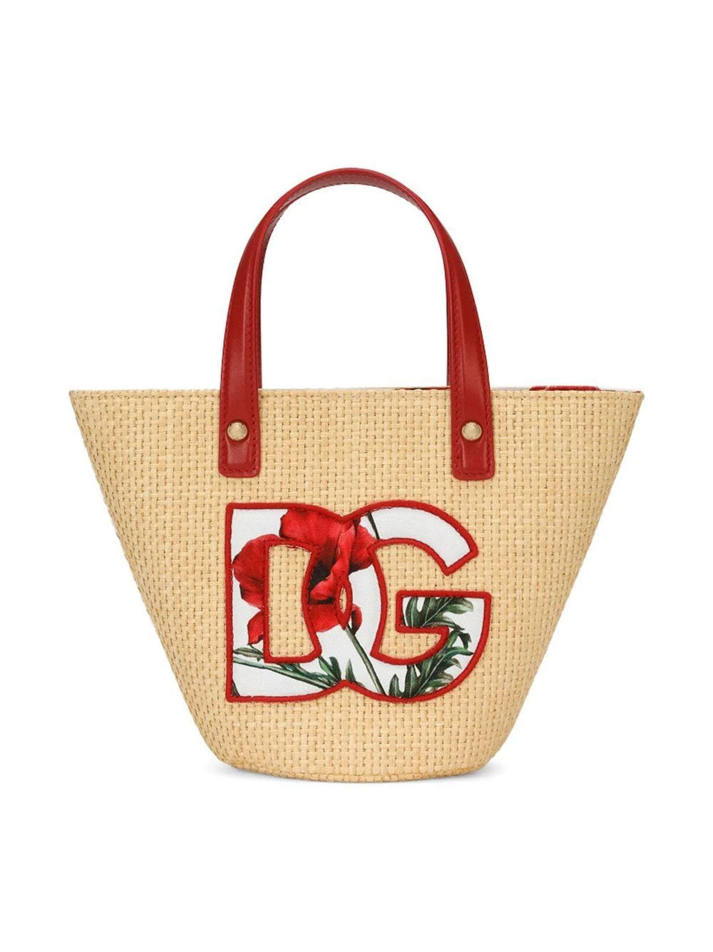 DOLCE & GABBANA KIDS DG-embroidered Woven Tote Bag Multicolour