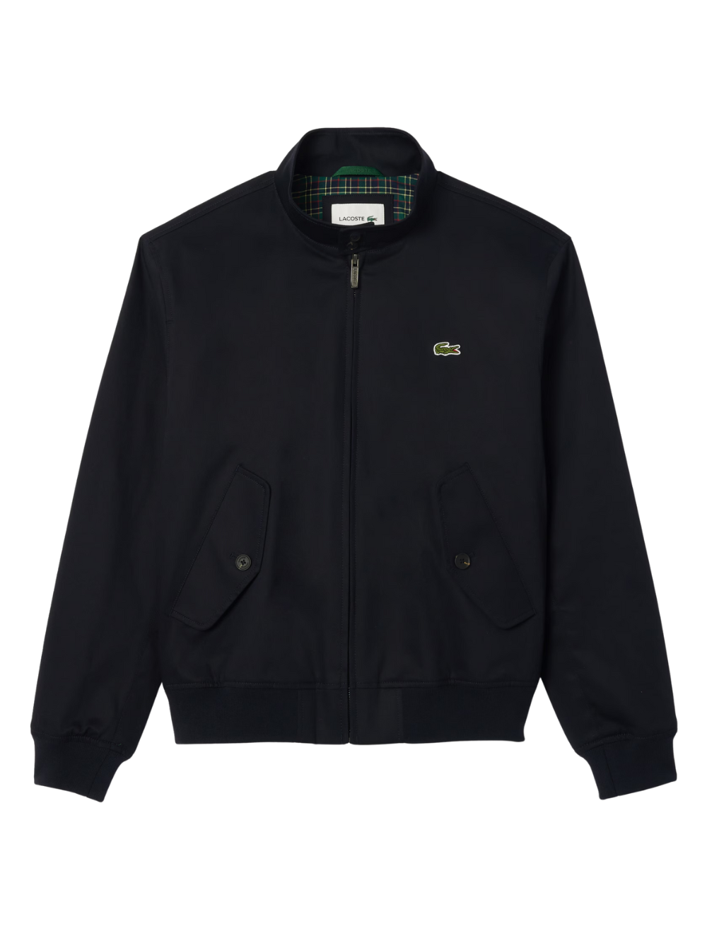LACOSTE Water-Repellent Twill Harrington Jacket Navy