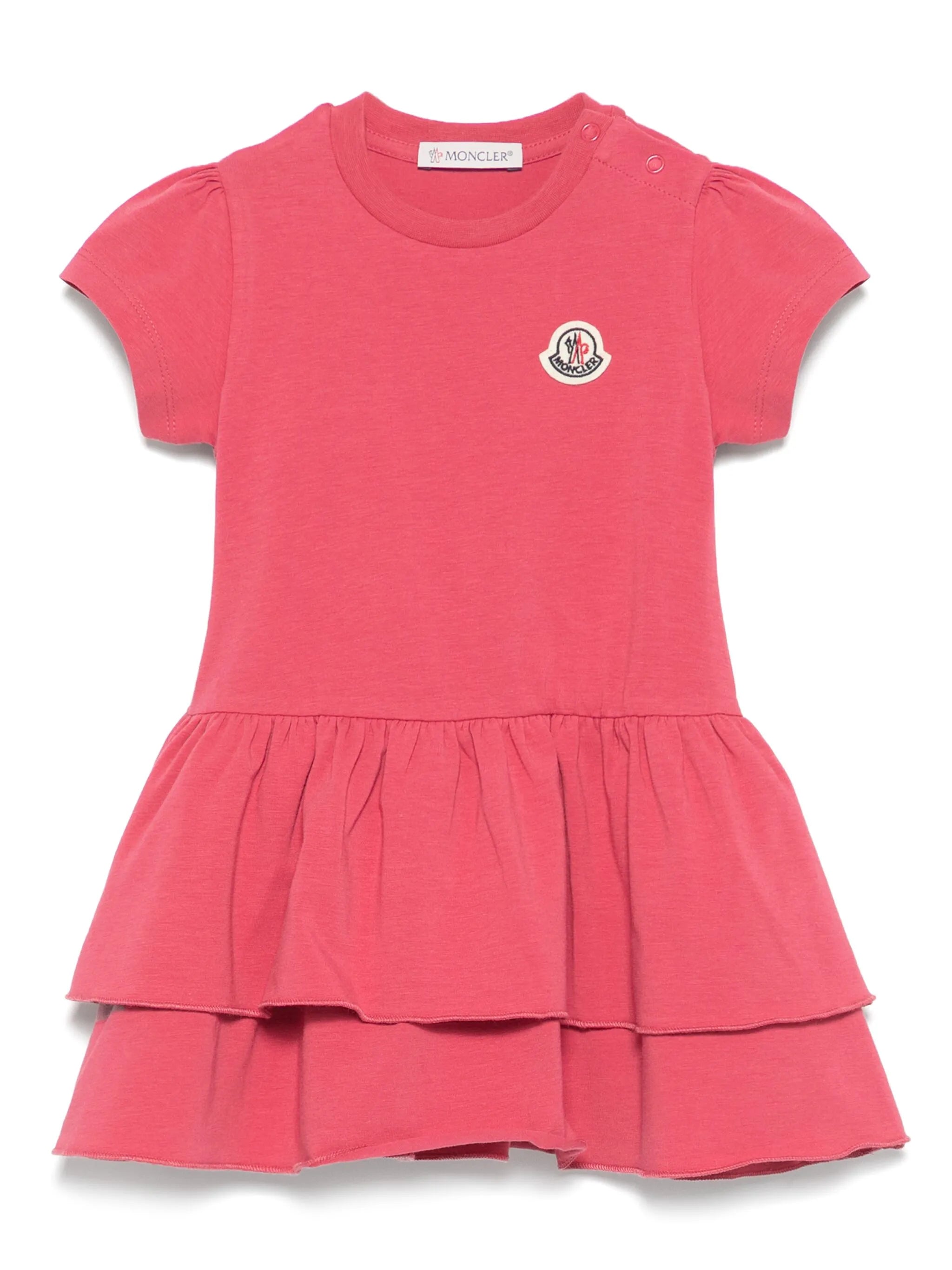 MONCLER BABY Girls Short-sleeves Dress Coral Pink 