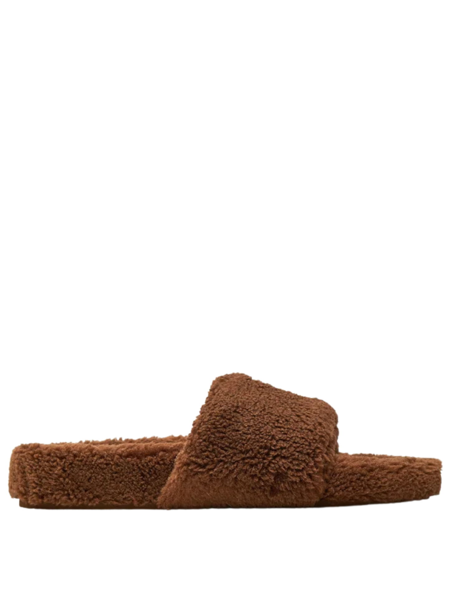 RALPH LAUREN WOMEN Faux-Shearling Slippers Brown - MAISONDEFASHION.COM