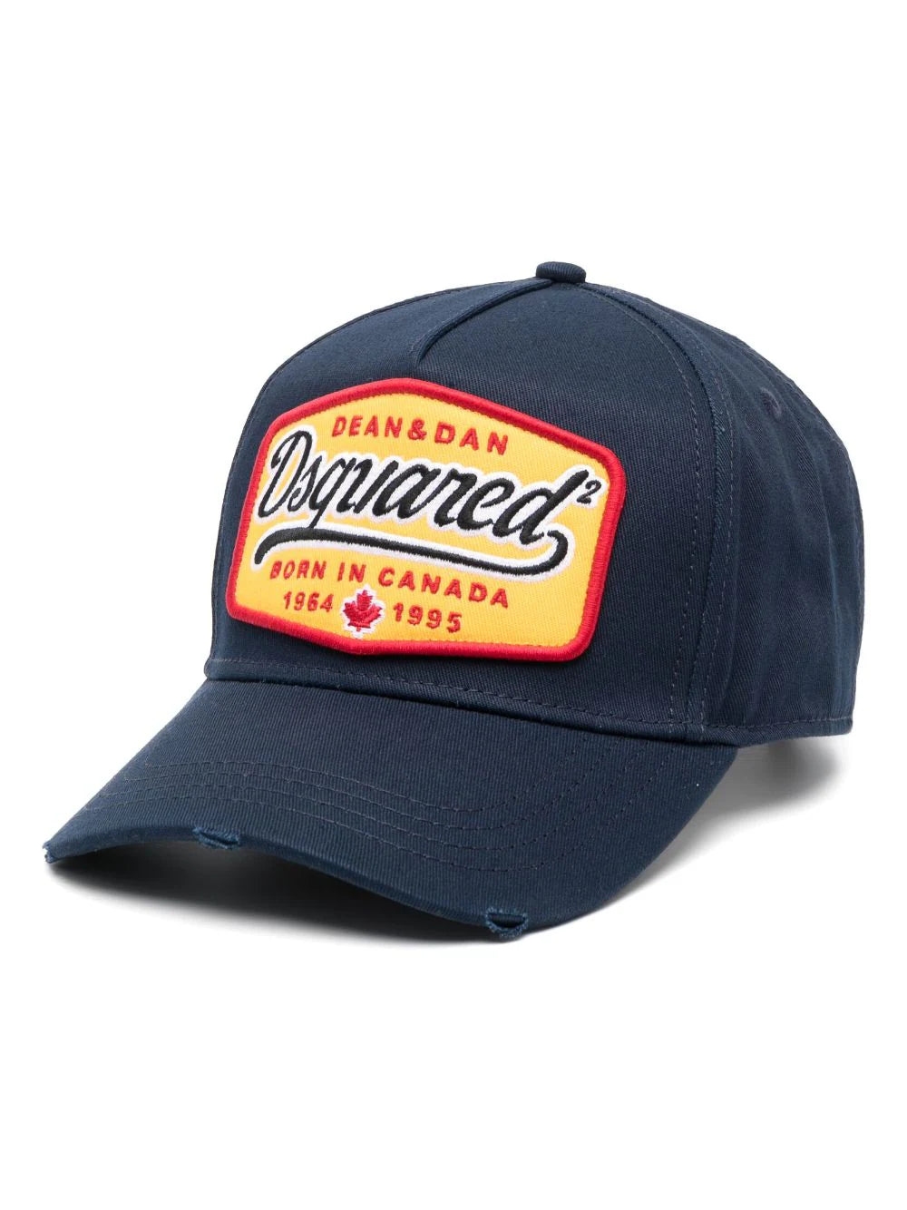 DSQUARED2 Logo Patch Cotton Baseball Cap Navy Blue