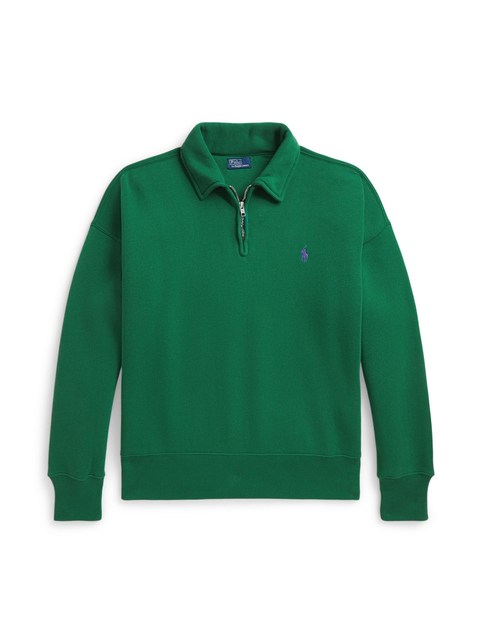RALPH LAUREN WOMEN Fleece Quarter-Zip Bush Green – MAISONDEFASHION.COM
