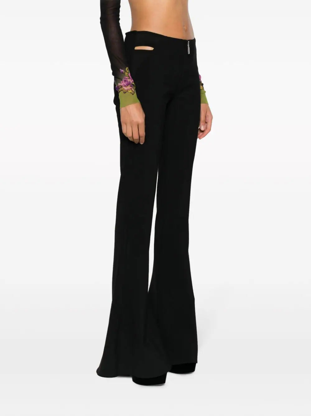 GAULTIER BLK Flared Trousers w/ Conchos GAULTIER BLK Flared Trousers w/ Conchos