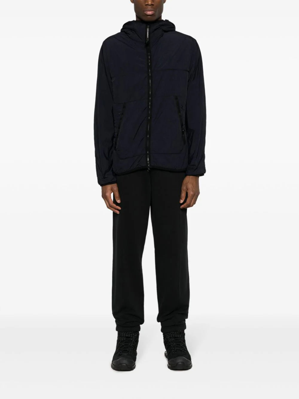 eco-chrome r hooded down goggle jacket C.P. COMPANY Eco-Chrome R Padded Goggles-Detail Hooded jacket Navy Blu – MAISONDEFASHION.COM