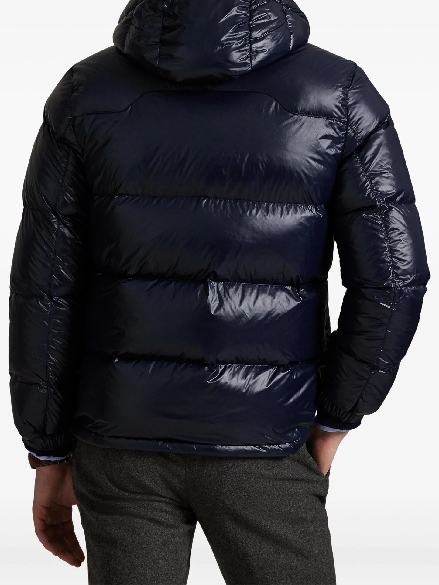 RALPH LAUREN Gorham Hooded Puffer Jacket Shiny Navy - MAISONDEFASHION.COM