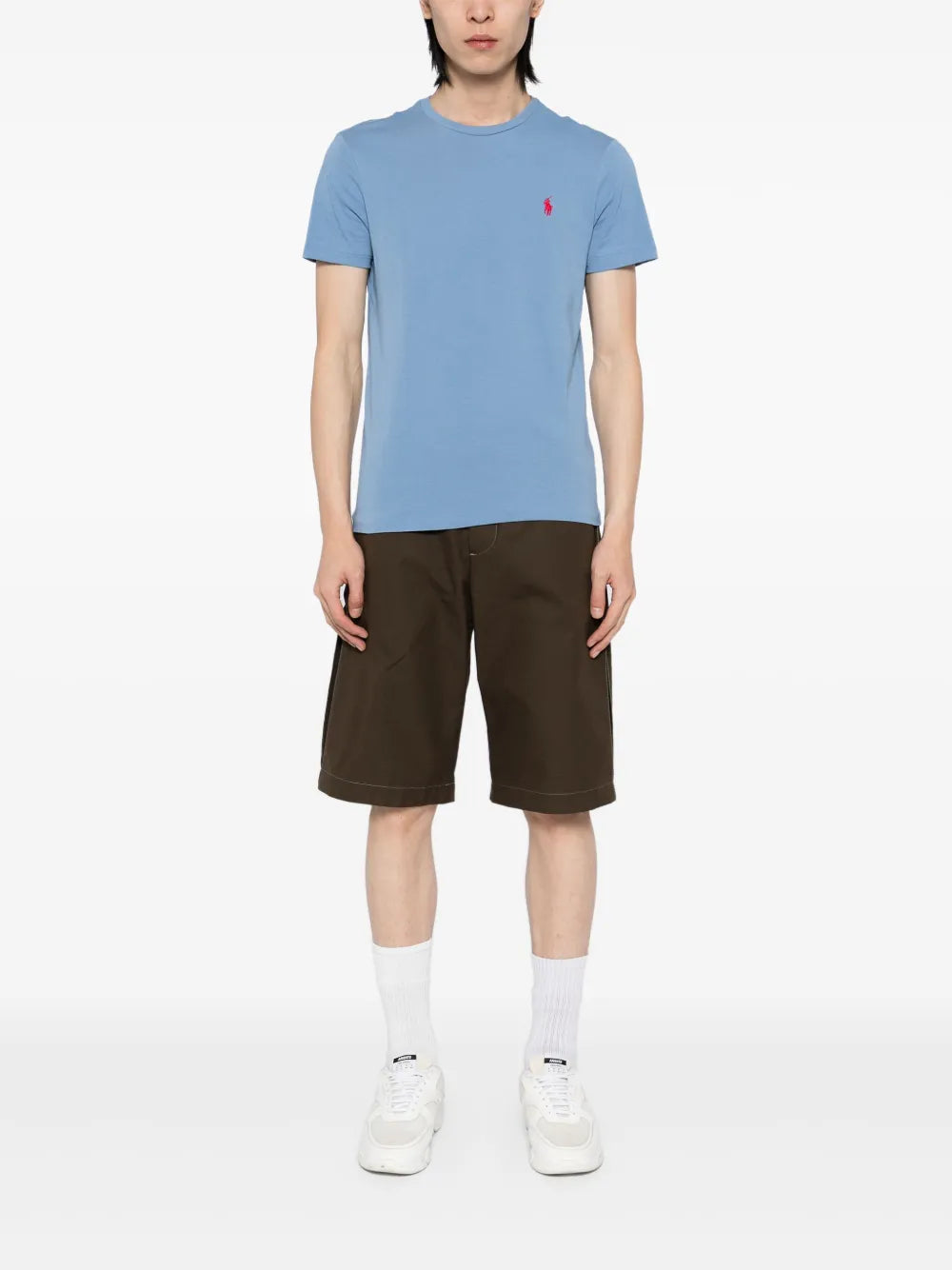 Tシャツ・カットソー RALPH LAUREN Logo-detail Short-sleeved T-shirt Blue RALPH LAUREN Logo-detail Short-sleeved T-shirt Blue