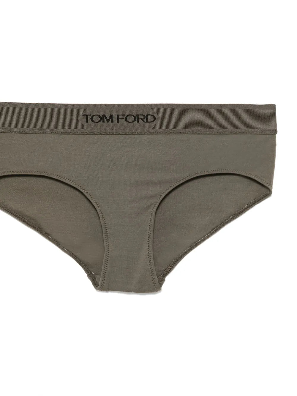 ショーツ TOM FORD WOMEN Logo-waistband Modal Briefs Green TOM FORD WOMEN Logo-waistband Modal Briefs Green