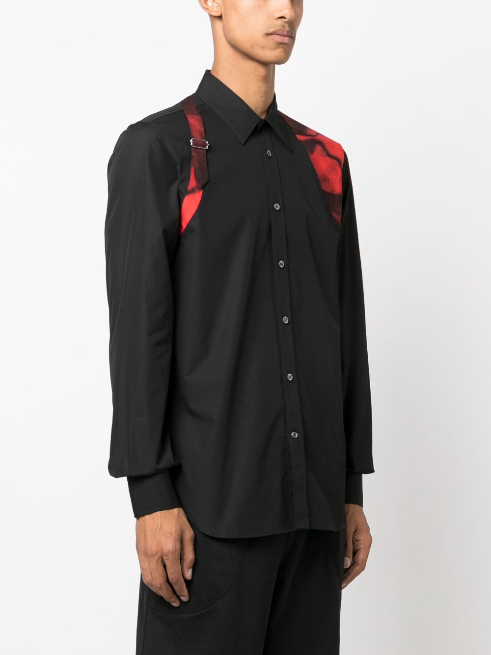 fitted lace wedding dress Amazon.com: Black with Red Metallic Designer Dress Shirt main image 1