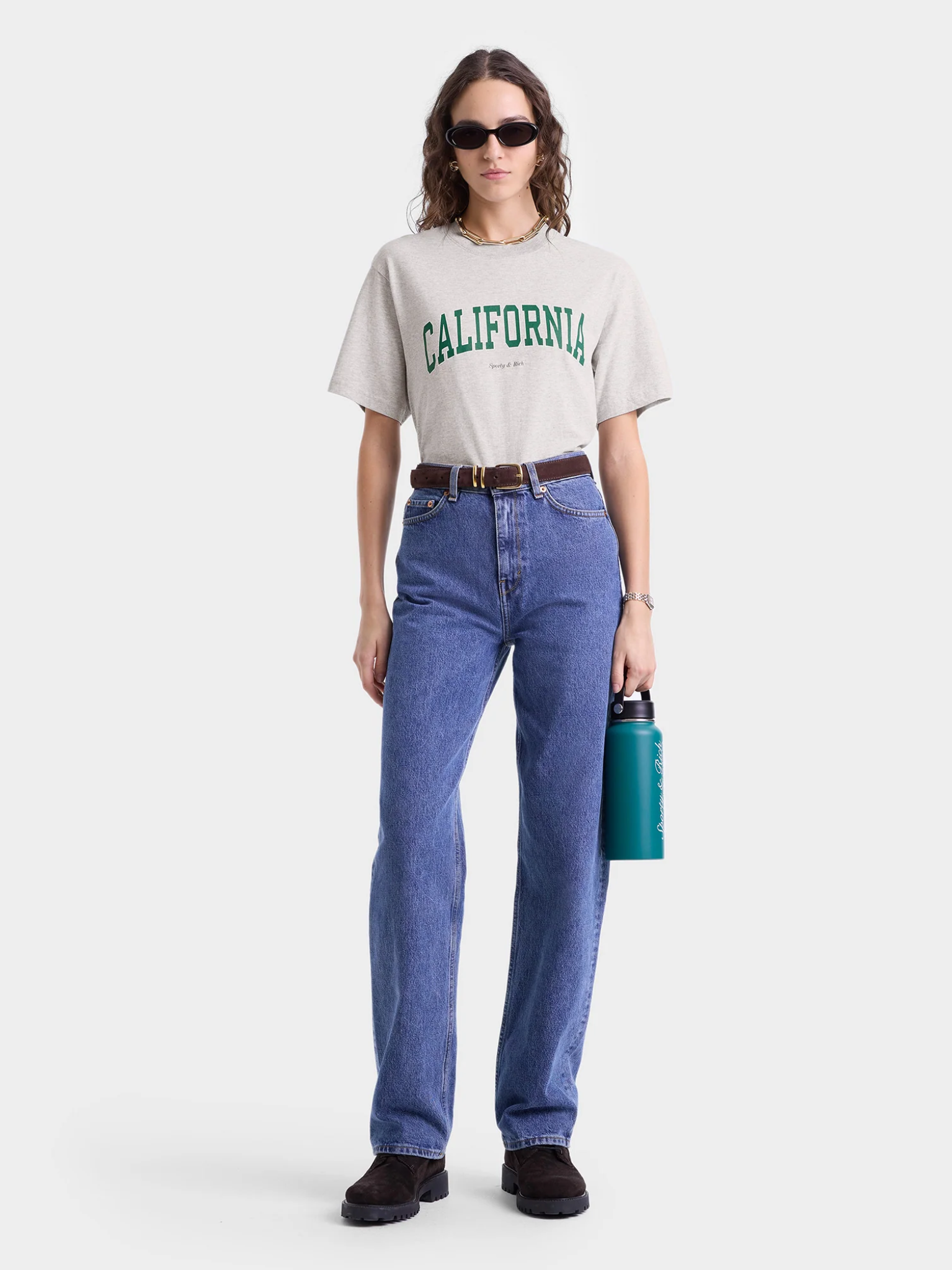 SPORTY & RICH WOMEN California T-Shirt Heather Gray