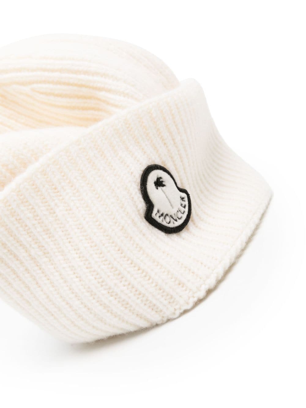 MONCLER GENIUS X 8 MONCLER PALM ANGELS MEN Logo Beanie White