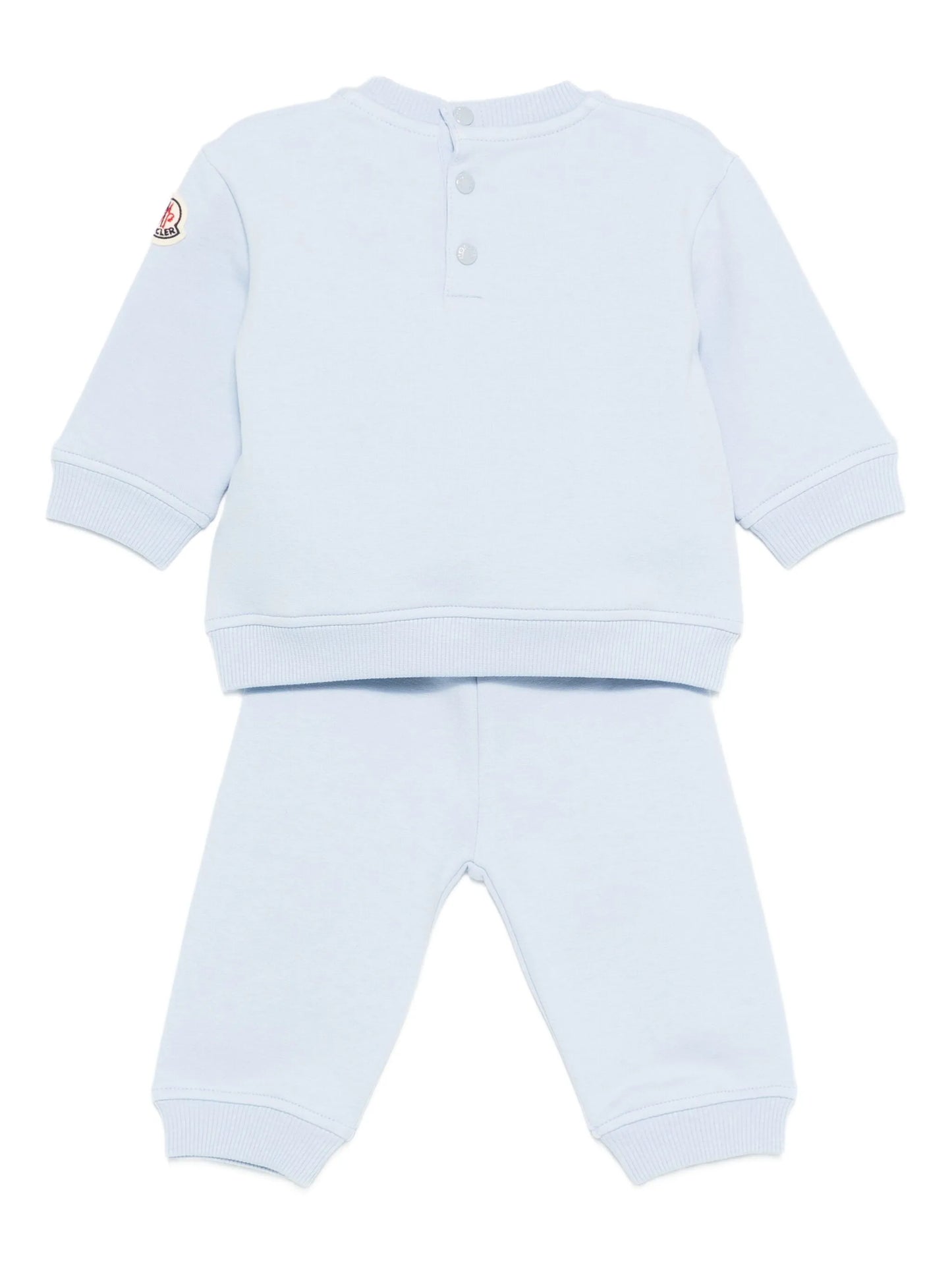 MONCLER BABY Boys Logo-embroidered Tracksuit Light Blue - MAISONDEFASHION.COM