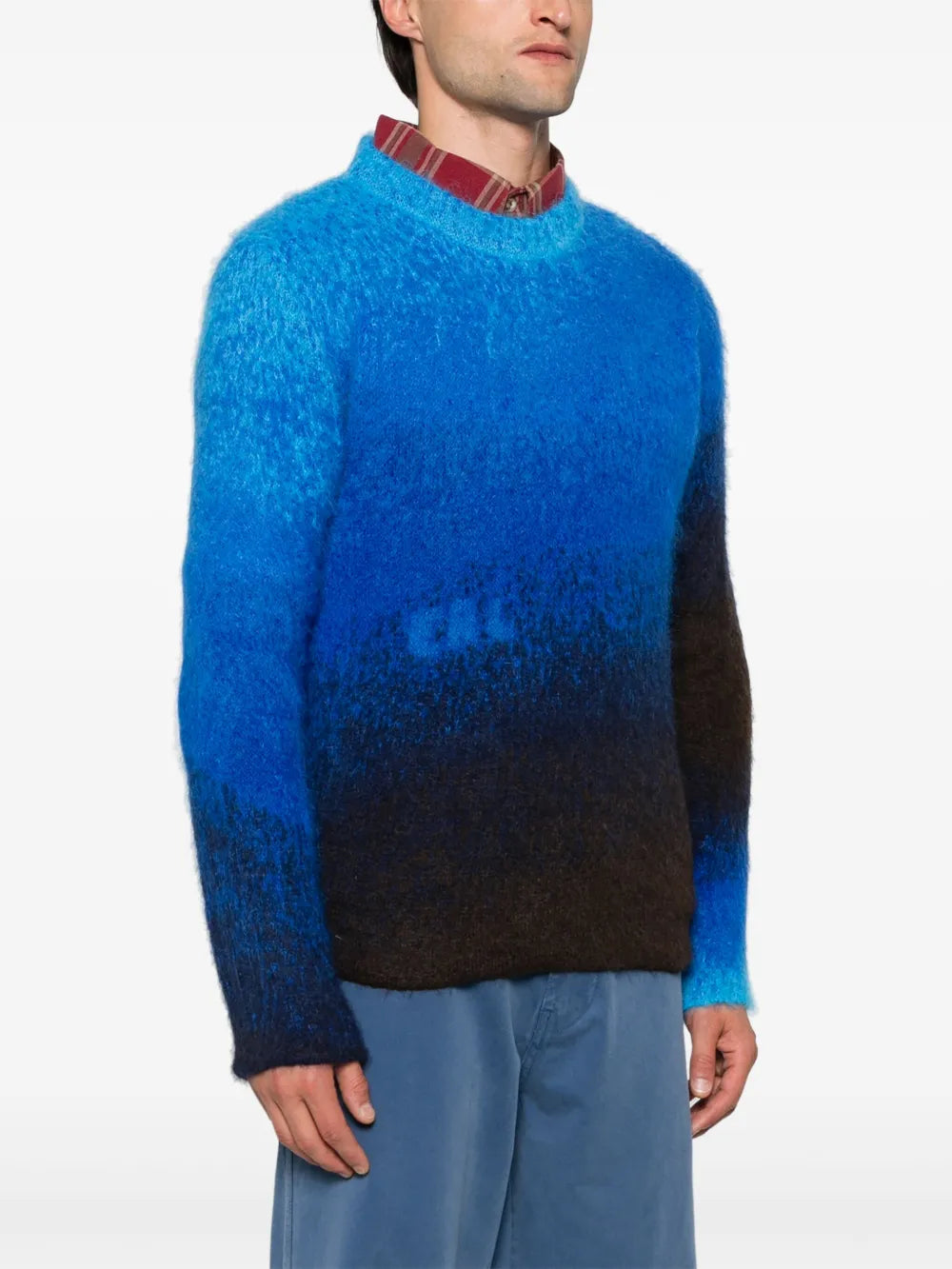 ERL Gradient Knit Sweater Blue - MAISONDEFASHION.COM