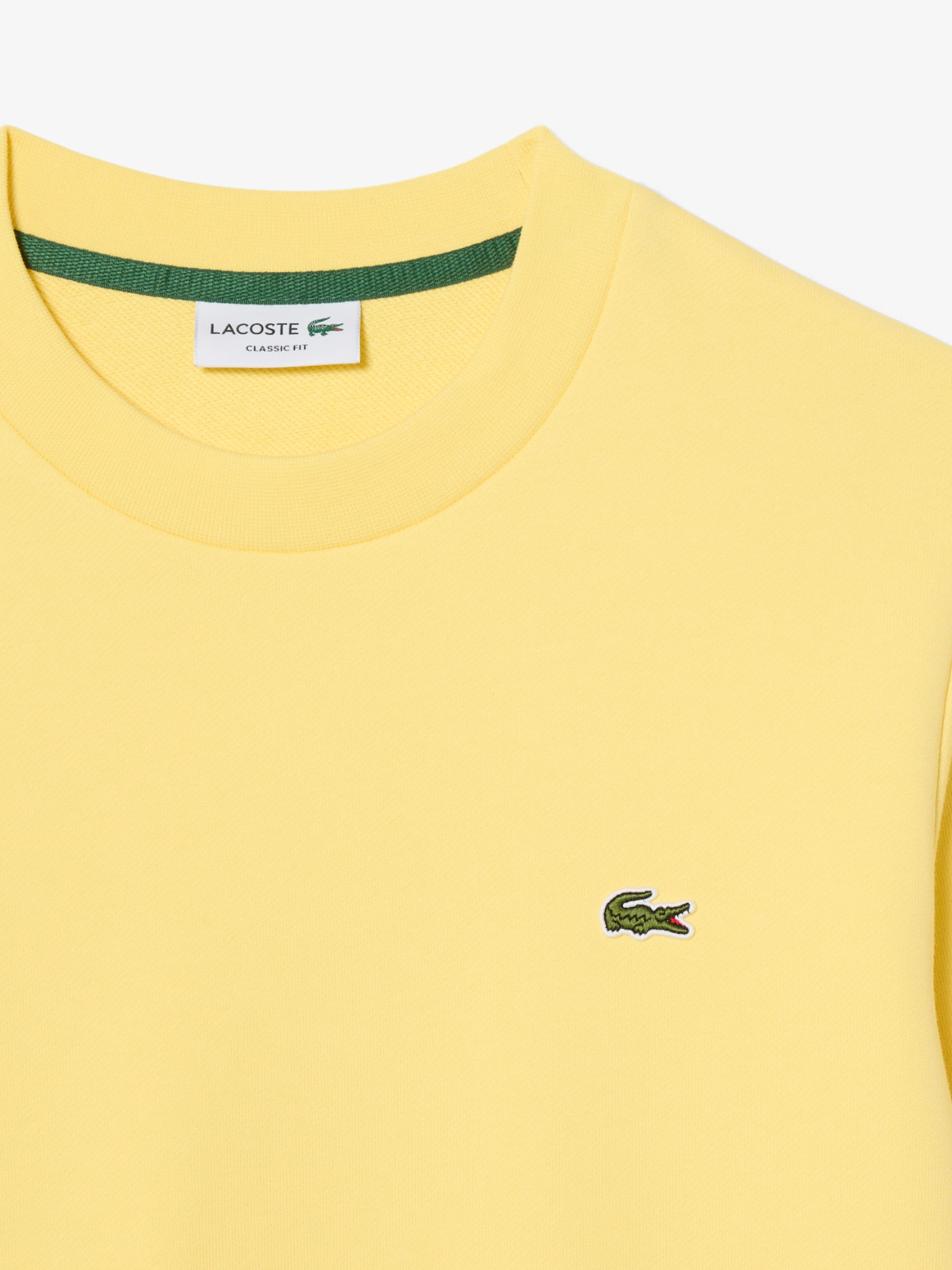 LACOSTE Classic Fit Fleece Sweatshirt Pastel Yellow