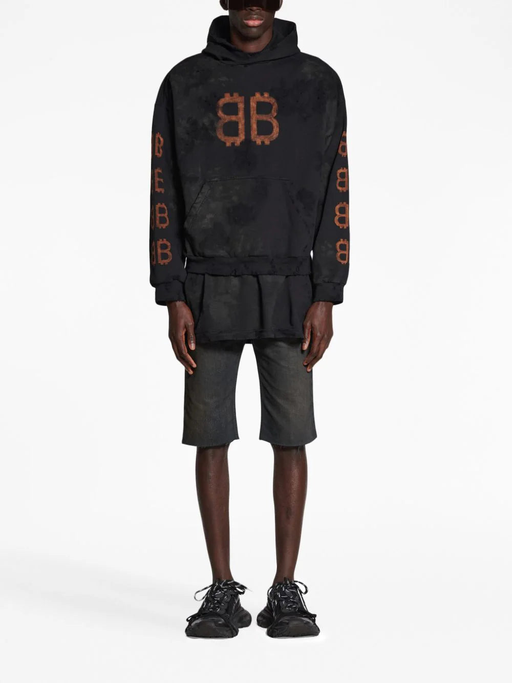 BALENCIAGA MEN Crypto BB Print Hoodie Black – MAISONDEFASHION.COM