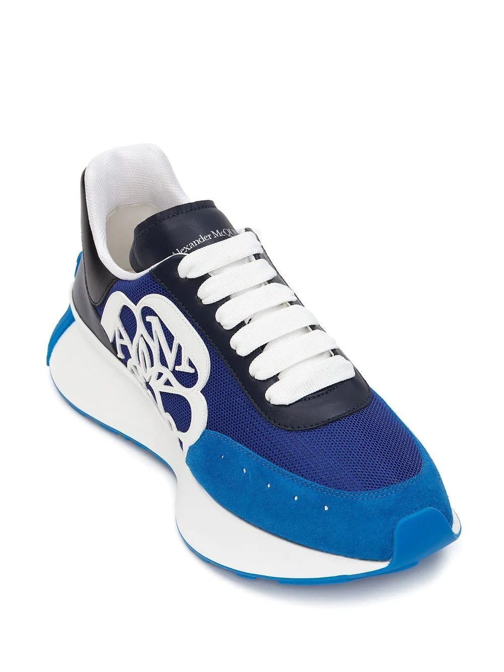 ALEXANDER MCQUEEN
White & Navy Sprint Runner Sneakers Alexander McQueen Sprint runner Sneaker - Joseph | Men main image 4