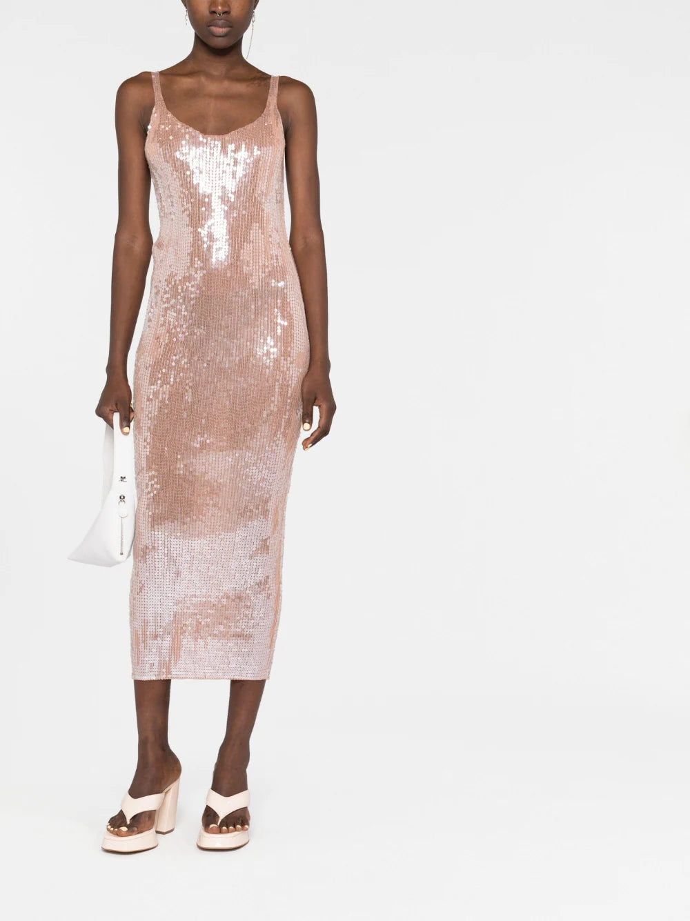 ALEXANDER WANG WOMEN Sequin Midi Dress Pink  MAISONDEFASHION.COM