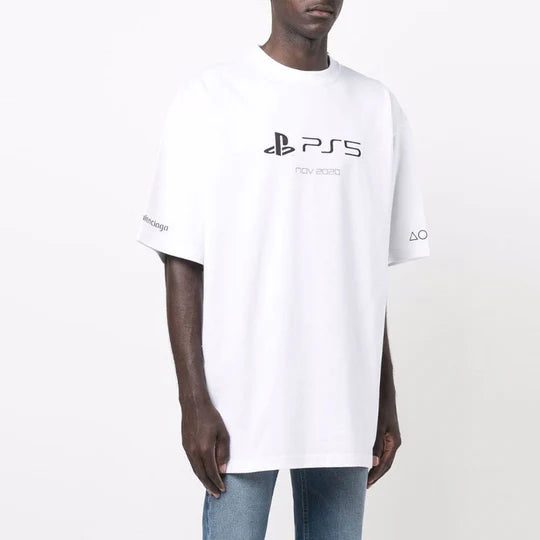 Balenciaga political logo t-shirt black Maison De Fashion