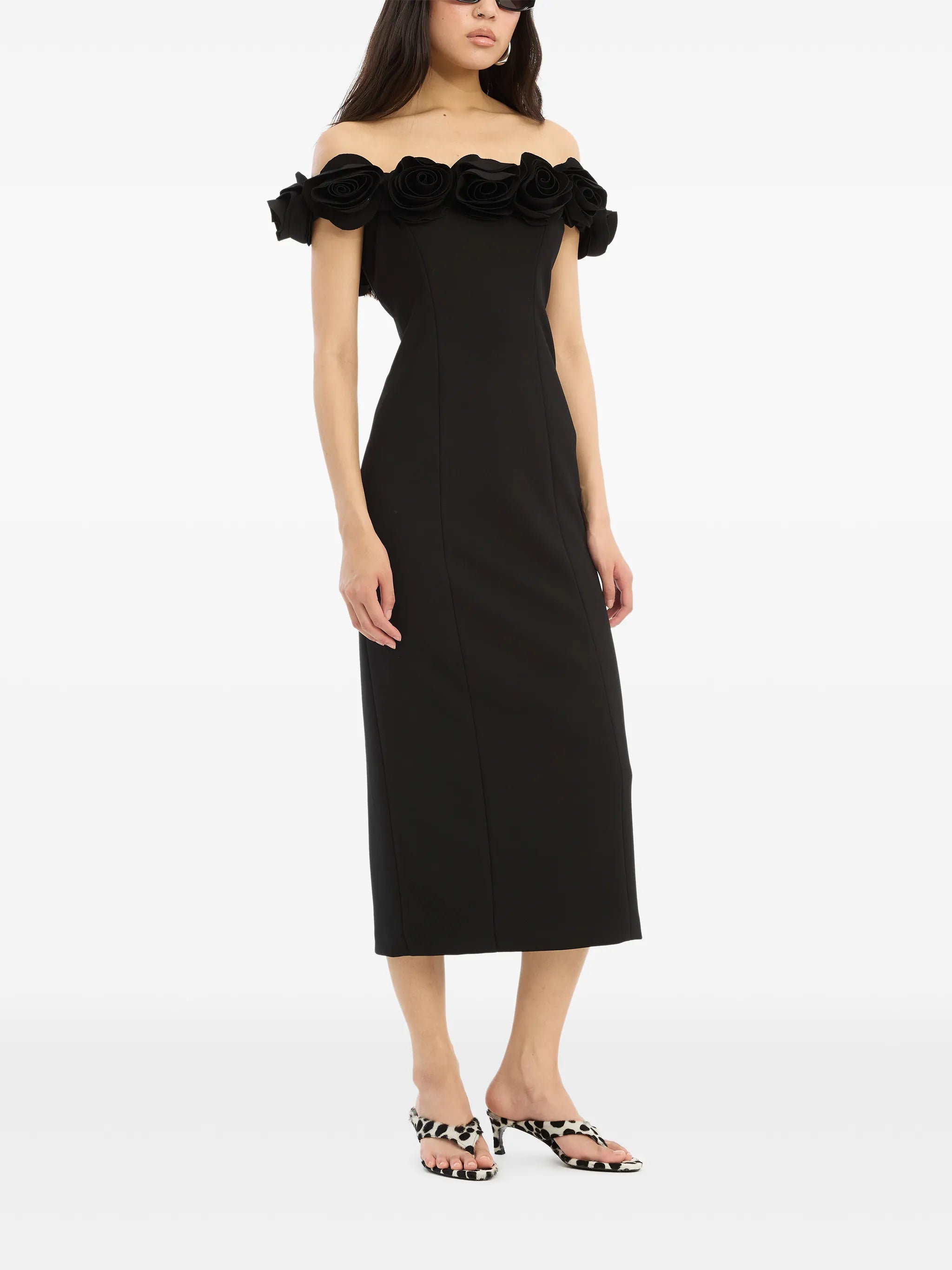 rotate black pleated dress $425 Rotate Women's Black Pleated Oversized Bow Strapless Mini Dress Size 2