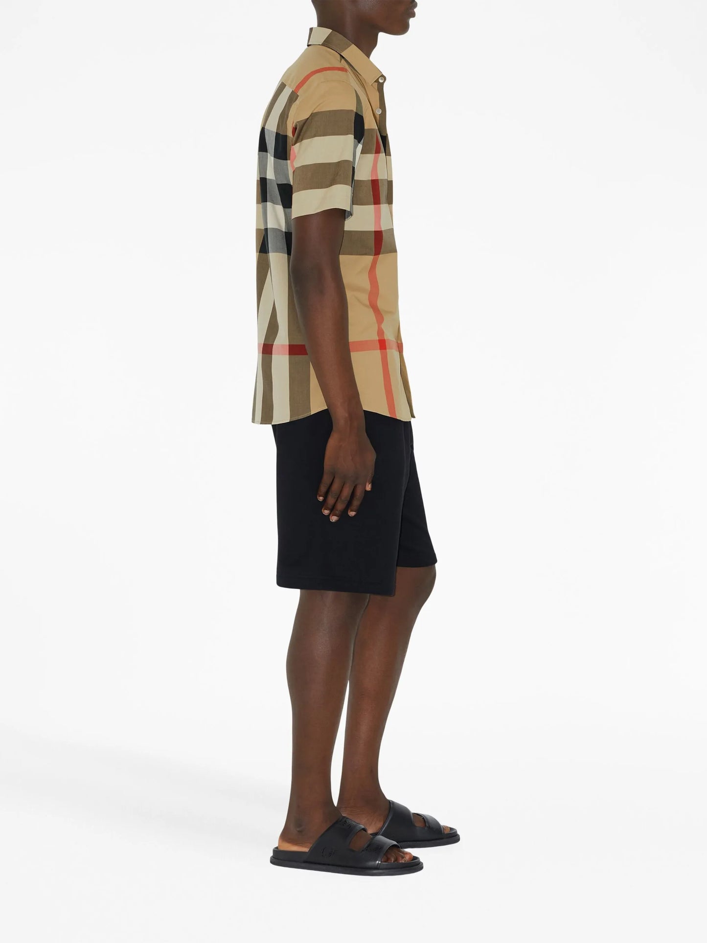 BURBERRY Checkered Short-sleeved Shirt Archive Beige - MAISONDEFASHION.COM