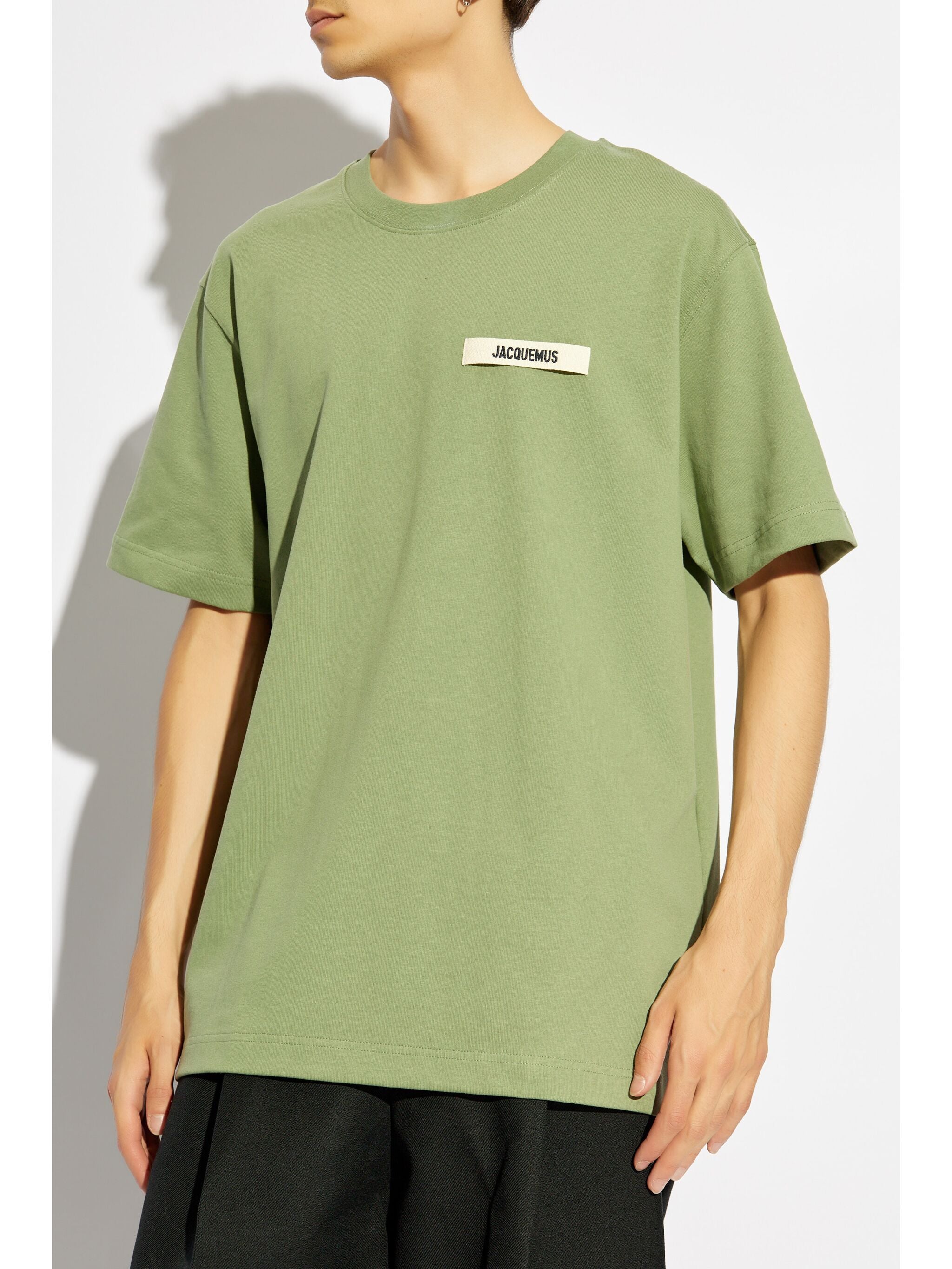 JACQUEMUS Le T-Shirt Gros Grain Cotton Pale Green