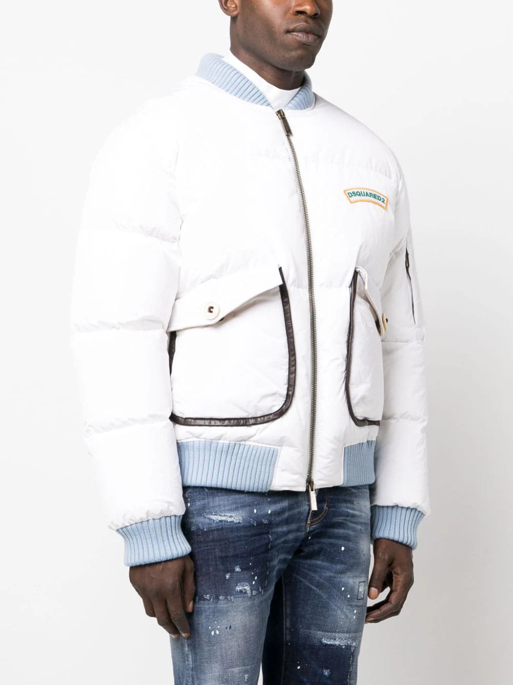 DSQUARED2 Mother Fluff Puff Slim Fit Bomber Sports Jacket