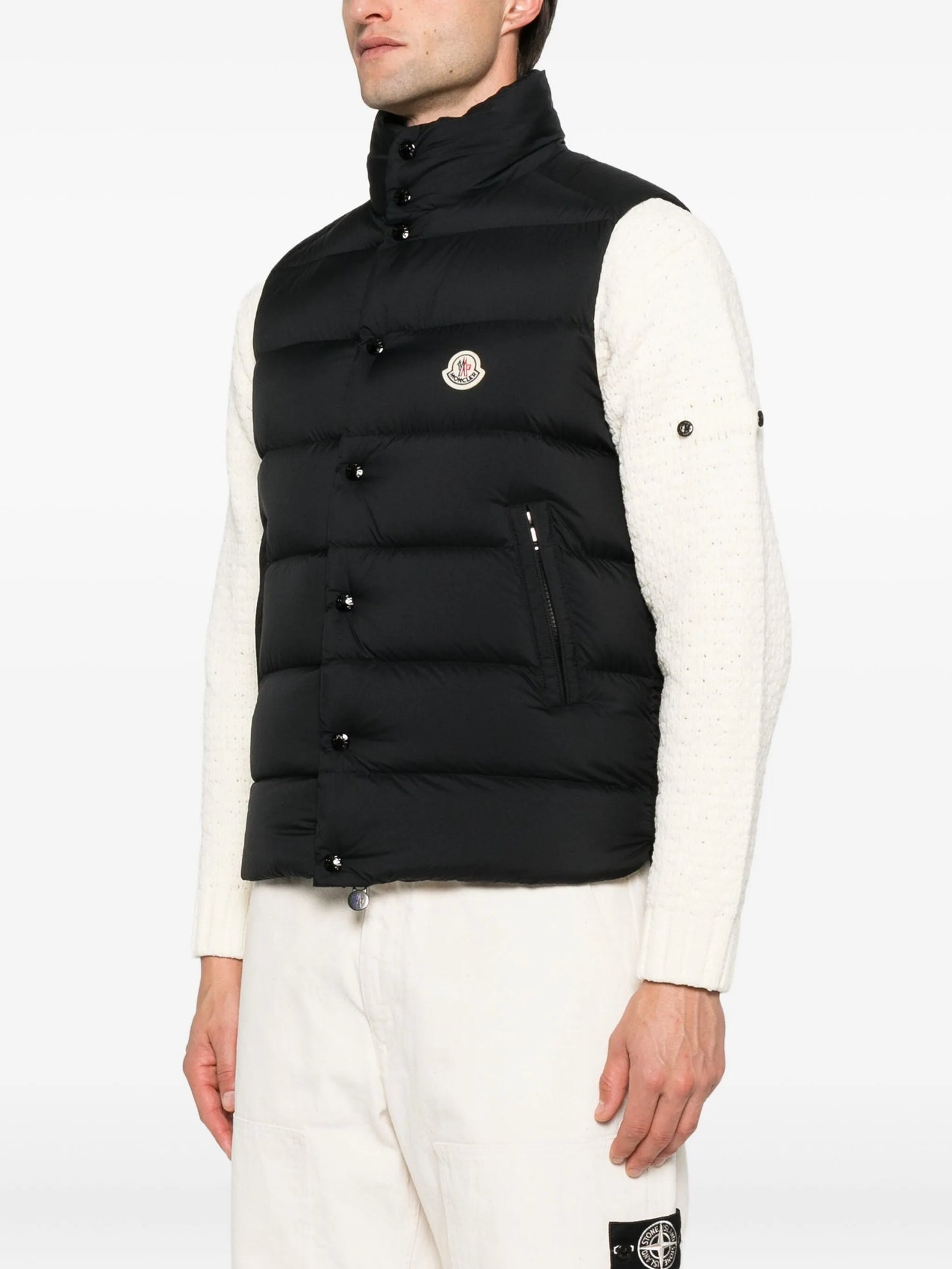 MONCLER Tibb Down Gilet Black - MAISONDEFASHION.COM